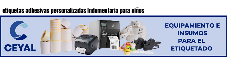 etiquetas adhesivas personalizadas Indumentaria para niños