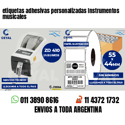 etiquetas adhesivas personalizadas Instrumentos musicales