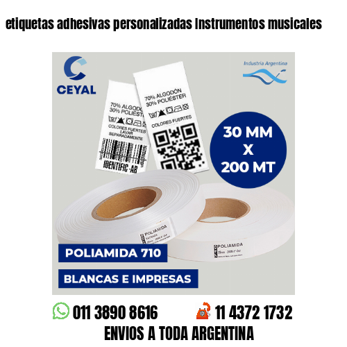etiquetas adhesivas personalizadas Instrumentos musicales