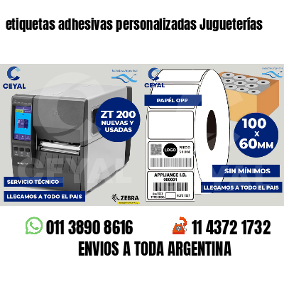 etiquetas adhesivas personalizadas Jugueterías