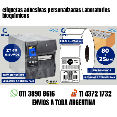 etiquetas adhesivas personalizadas Laboratorios bioquímicos