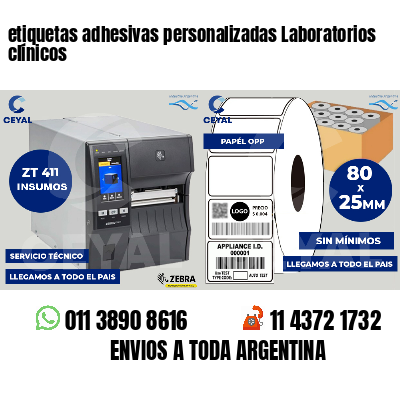 etiquetas adhesivas personalizadas Laboratorios clínicos