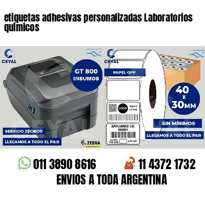 etiquetas adhesivas personalizadas Laboratorios químicos