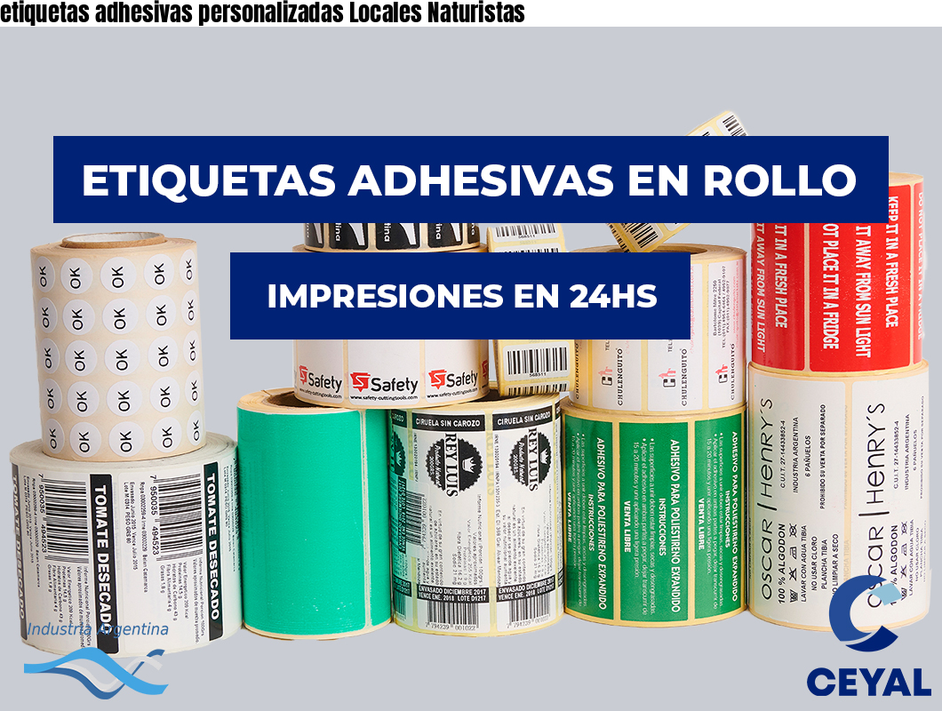 etiquetas adhesivas personalizadas Locales Naturistas