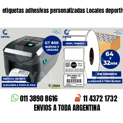 etiquetas adhesivas personalizadas Locales deportivos
