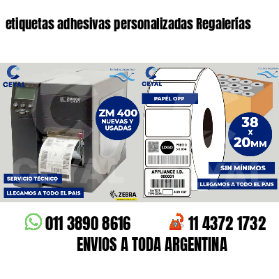 etiquetas adhesivas personalizadas Regalerías