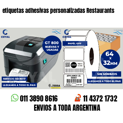 etiquetas adhesivas personalizadas Restaurants