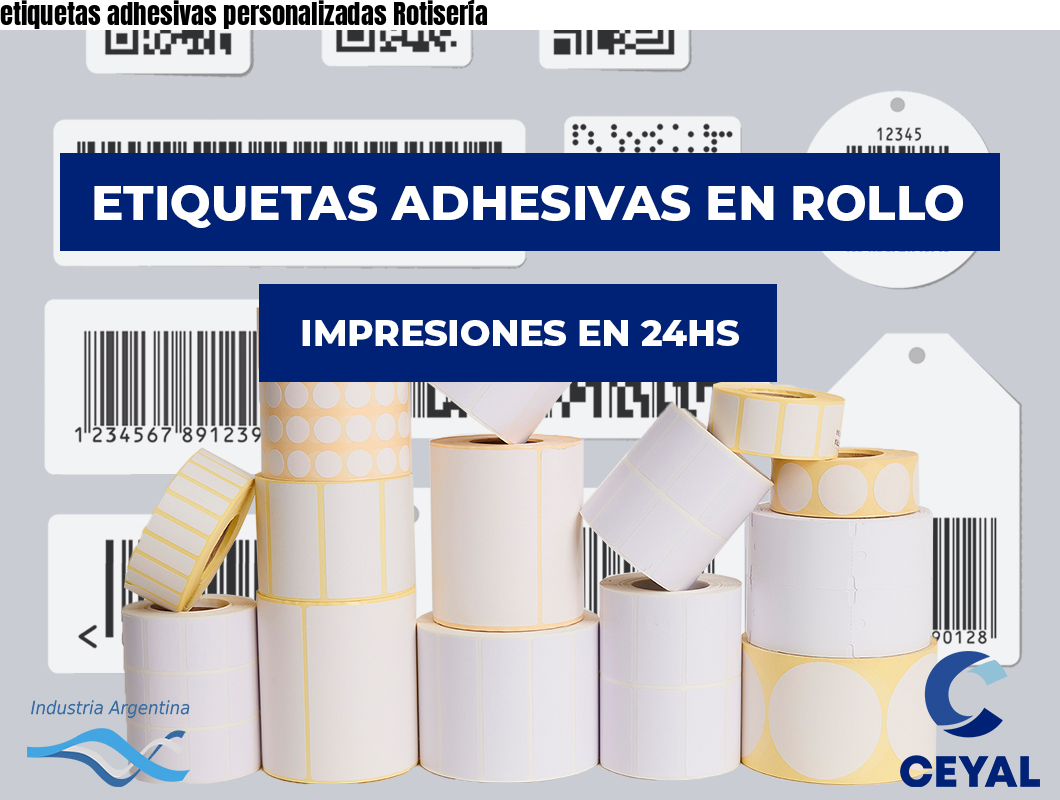 etiquetas adhesivas personalizadas Rotisería