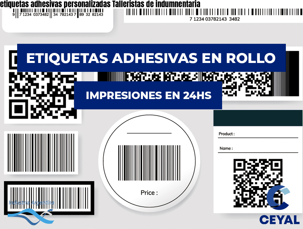 etiquetas adhesivas personalizadas Talleristas de indumnentaria
