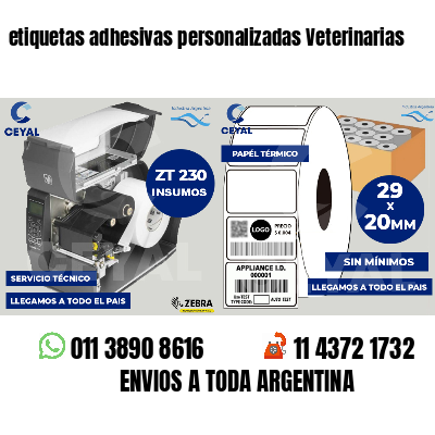 etiquetas adhesivas personalizadas Veterinarias