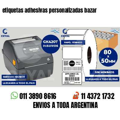 etiquetas adhesivas personalizadas bazar