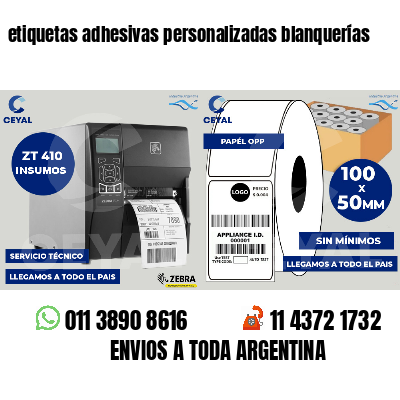 etiquetas adhesivas personalizadas blanquerías