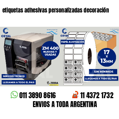 etiquetas adhesivas personalizadas decoración