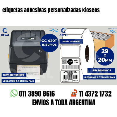 etiquetas adhesivas personalizadas kioscos