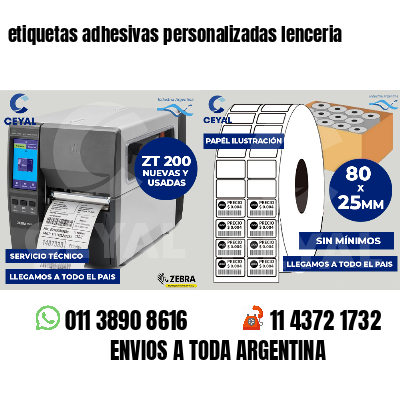 etiquetas adhesivas personalizadas lenceria