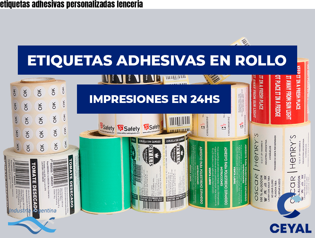 etiquetas adhesivas personalizadas lenceria