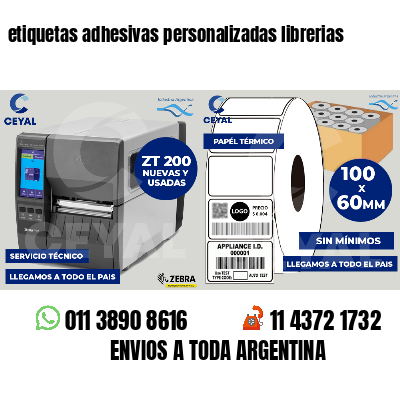 etiquetas adhesivas personalizadas librerias