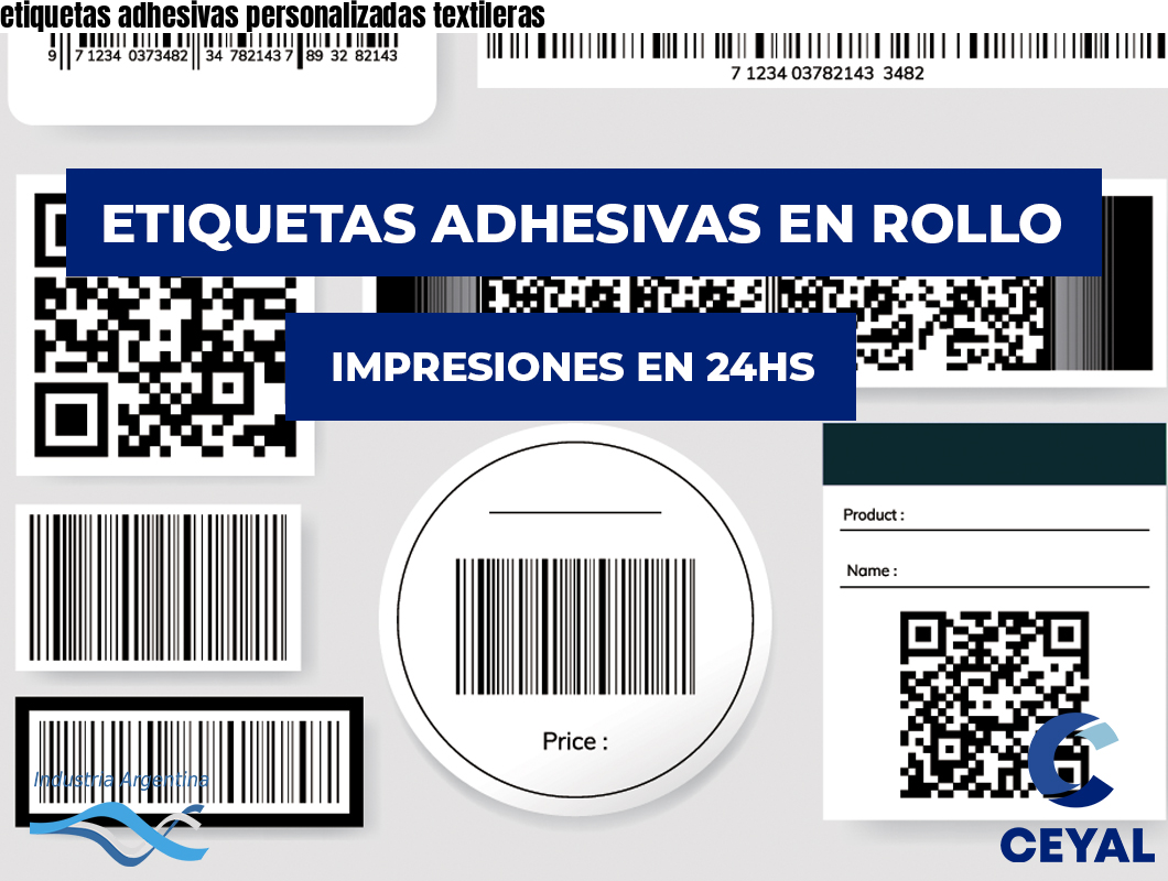 etiquetas adhesivas personalizadas textileras