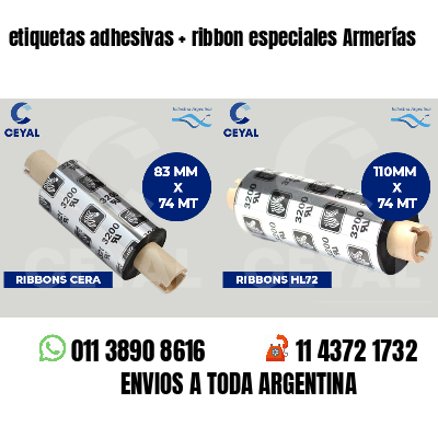 etiquetas adhesivas   ribbon especiales Armerías