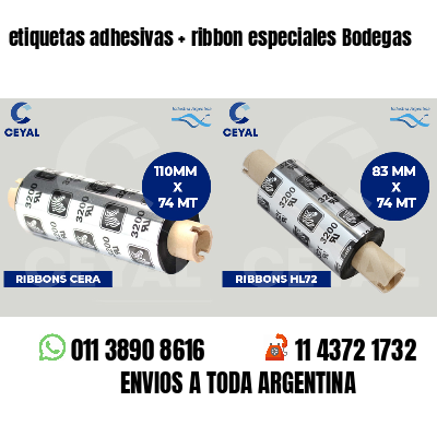etiquetas adhesivas   ribbon especiales Bodegas