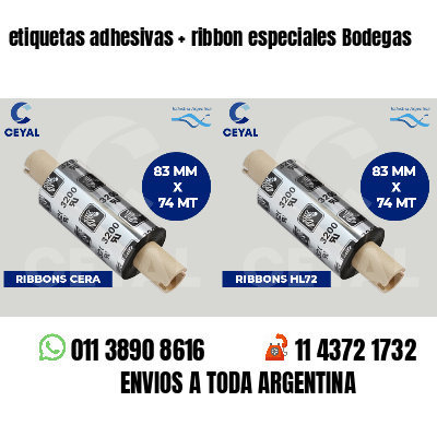 etiquetas adhesivas   ribbon especiales Bodegas