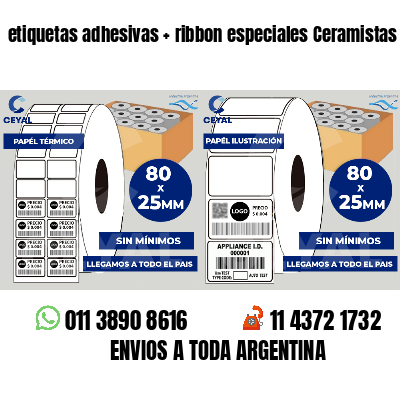 etiquetas adhesivas   ribbon especiales Ceramistas