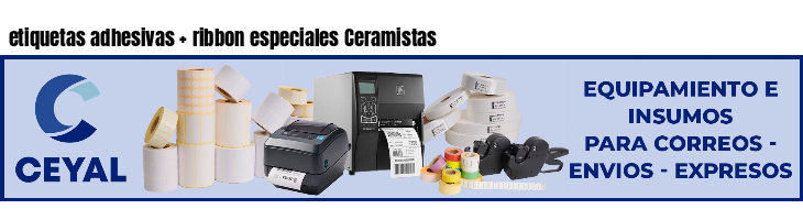 etiquetas adhesivas   ribbon especiales Ceramistas