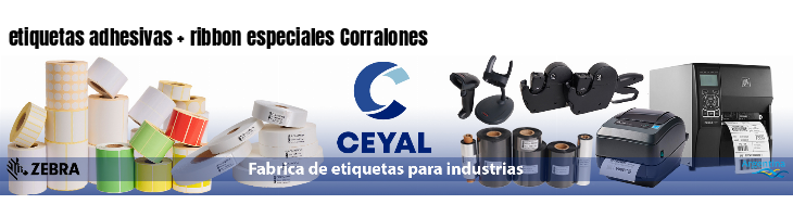 etiquetas adhesivas ribbon especiales Corralones