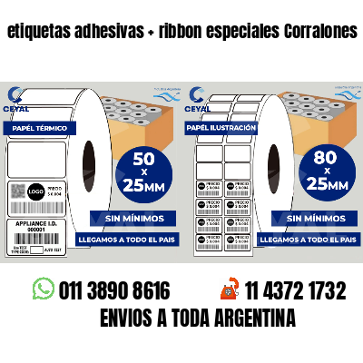 etiquetas adhesivas ribbon especiales Corralones