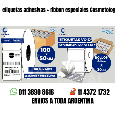 etiquetas adhesivas   ribbon especiales Cosmetología