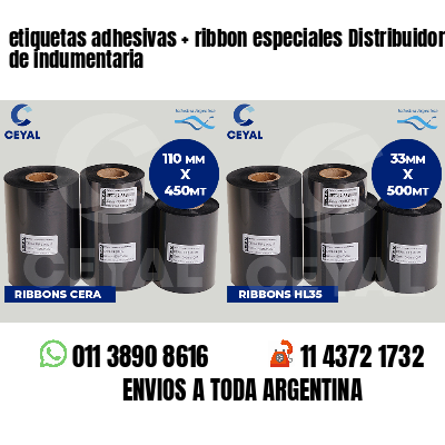 etiquetas adhesivas   ribbon especiales Distribuidores de indumentaria