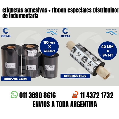 etiquetas adhesivas   ribbon especiales Distribuidores de indumentaria