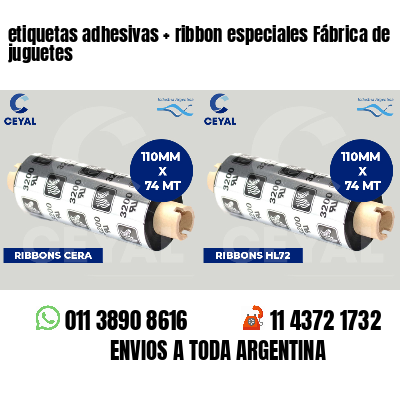 etiquetas adhesivas   ribbon especiales Fábrica de juguetes