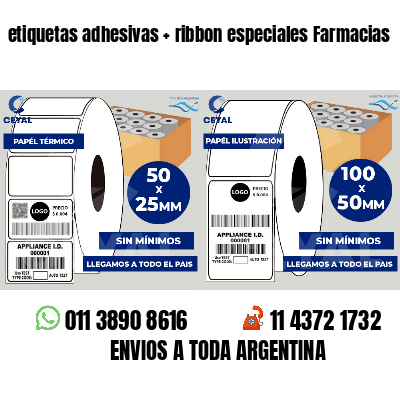 etiquetas adhesivas   ribbon especiales Farmacias