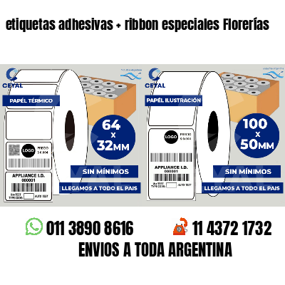 etiquetas adhesivas   ribbon especiales Florerías