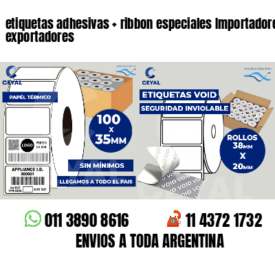etiquetas adhesivas   ribbon especiales Importadores y exportadores