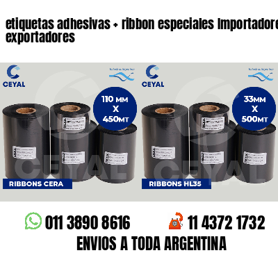 etiquetas adhesivas   ribbon especiales Importadores y exportadores