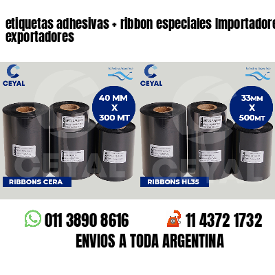 etiquetas adhesivas   ribbon especiales Importadores y exportadores
