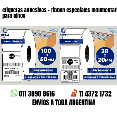 etiquetas adhesivas   ribbon especiales Indumentaria para niños