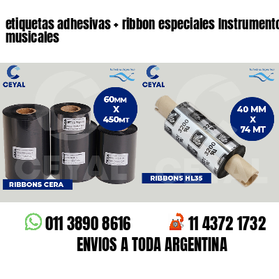 etiquetas adhesivas   ribbon especiales Instrumentos musicales