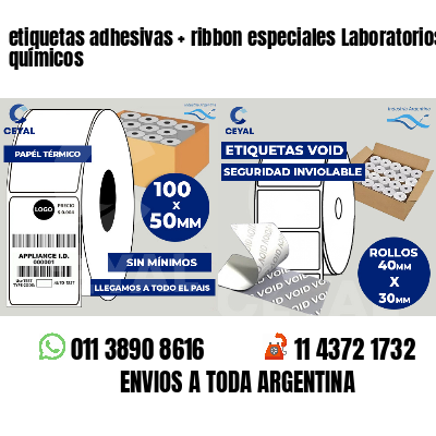 etiquetas adhesivas   ribbon especiales Laboratorios químicos