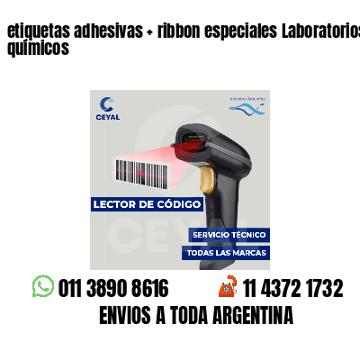 etiquetas adhesivas   ribbon especiales Laboratorios químicos