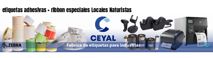 etiquetas adhesivas   ribbon especiales Locales Naturistas