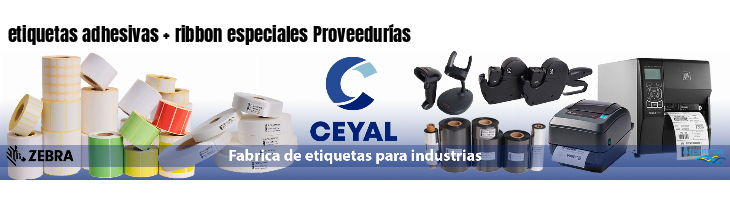 etiquetas adhesivas   ribbon especiales Proveedurías
