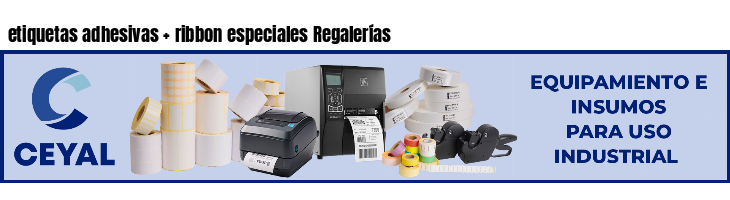 etiquetas adhesivas   ribbon especiales Regalerías