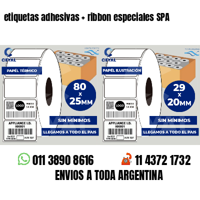 etiquetas adhesivas   ribbon especiales SPA