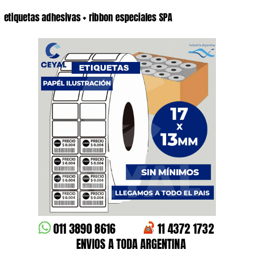 etiquetas adhesivas   ribbon especiales SPA