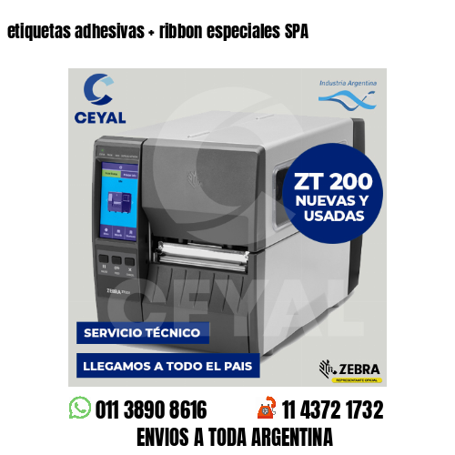 etiquetas adhesivas   ribbon especiales SPA