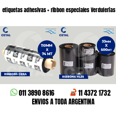 etiquetas adhesivas   ribbon especiales Verdulerías