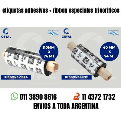 etiquetas adhesivas   ribbon especiales frigorificos